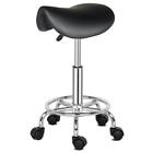 Rolling Saddle Stool Swivel Adjustable Rolling Stool with Wheels Salon Chair