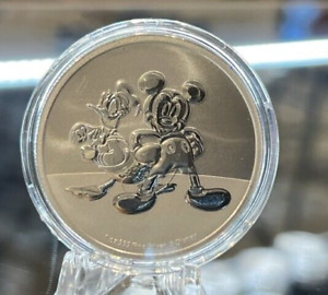2023 Niue 1 oz Silver $2 Disney Mickey & Donald BU coin in capsule