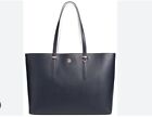 TOMMY HILFIGER Schyler faux-leather extra large tote bag - NAVY
