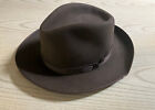 NEW Selentino Classic Fedora 100% Fur Felt Hat Size 7 in Brown