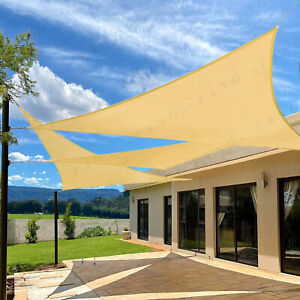 Sun Shade Sail Triangle Heavy Duty Canopy Cover for Outdoor Patio Garden Yard