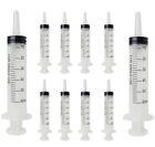 60 ml /cc Large Plastic Syringe for Scientific and Industrial Use (Pack of 10)