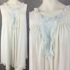 vintage 70s Shadowline chemise nightgown pj dress lingerie Medium nylon lace