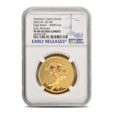 2023-W 1 oz Proof American Gold Liberty High Relief Coin NGC PF69 (Varied Label)