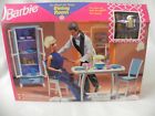 Barbie Doll So Real So Now Dining Room 1998 China Hutch Table Chairs Dishes NIB