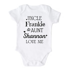 Custom Uncle Auntie Baby Onesie® Cute Baby Outfit Bodysuit for Baby Shower Gift