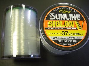 Sunline Siglon V Monofilament IGFA Fishing Line - 80 Lb, 1650 Yd, Clear, New
