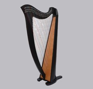 HB Professional 36 Strings Pillar Design Lever Harp Antique Christmas Gift