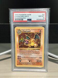 1999 Pokemon Base Set 4 Charizard Shadowless Holo Rare Pokemon TCG Card PSA 8