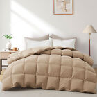 Oversized Down Feather Comforter Moisture-wicking Cozy , King or Queen Blanket