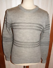 Vtg 80s Kennington LTD Gray Acrylic Crewneck Sweater Mens Large Striped Korea