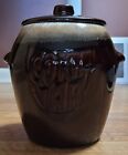 New ListingMcCoy Pottery Brown Drip Glaze Cookie Jar With Lid #7024 Vintage Farmhouse USA