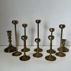 New ListingBrass Candlesticks Candle Holders Solid Vintage Antique Lot Of 10