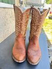 Nocona MEN'S TAN BROWN LEATHER Cowboy Western Boots  SIZE 12 D
