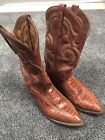 Nocona Cowboy Western Brown Alligator Vintage Boots Size Mens 11D Made in USA