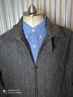 Travels Vintage wool fleck Harrington black Gray Fleck Full Zip Jacket XL