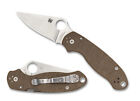 Spyderco Para 3 Folding Knife Brown Canvas Micarta Handle CRU-WEAR C223MPCW
