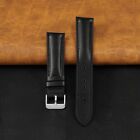 20mm Black Leather Watch Strap Men Handmade Strap Quick Release Best Quality