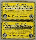 LOT OF 2 OLD PINEX LAXATIVES MEDICAL RX TINS Empty Pharmacy Medicine Tin
