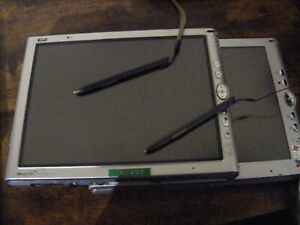 Lot of 2 Motion Computing  M1300 M1400 Tablet PC with accessories