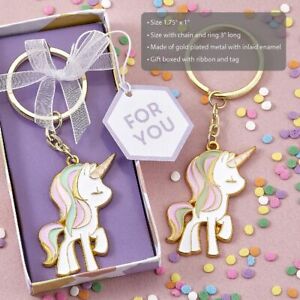 15-100 Adorable Unicorn Design Key Chain - Baby Shower Birthday Party Favor