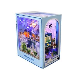 New ListingDIY Miniature Book Nook Kit, Underwater World, LED Lighting