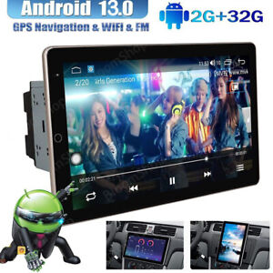 Double 2 DIN Rotatable 10.1'' Android 13 Touch Screen Car Stereo Radio GPS Wifi (For: 2006 Mazda 6)