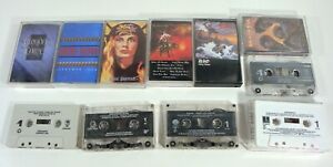 5 Heavy Metal Rock & Roll Cassette Tapes 80s & 90s Aerosmith Dokken in BAD SHAPE