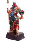 Hand Painting Guan Yu Statue - God of Wealth and Fortune, Feng Shui Decor, Tr...