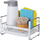 Kitchen Sink Sponge Holder, 304 Stainless Steel Kitchen Soap Dispenser Caddy