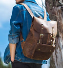 Personalized Leather Backpack, Brown Leather Backpack, Rucksack
