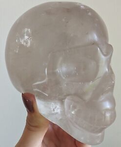 Smokey Clear Quartz Skull Crystal Large Big Gemstone