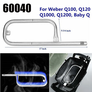 60040 69957 Grill Burner Tube Replacement for Weber Q100 Q120 Q1000 Q1200 Baby Q