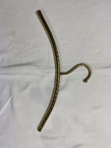 Vintage Brass Clothes Hanger Spiral Fancy Coat Hook Hangers