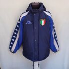 Italy National Team Kappa Bench Training Coat Zip/Snap Italia Jacket Size Mens L