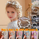 Flower Girls Hair Wreath Ear Clip Party Princess Headband Garland Crown Wedding