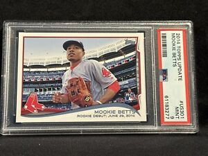 2014 TOPPS UPDATE #US301 MOOKIE BETTS ROOKIE RC PSA 9 MINT  Red Sox Dodgers