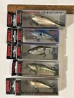 LOT OF 5 RAPALA CRANKBAIT SHAD RAPS FISHING LURES TACKLE BOX FIND..