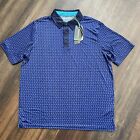 Hawke & Co NWT Men's Medium M Golf Polo Shirt Pigeon Navy Blue HSW3146 NWT $50