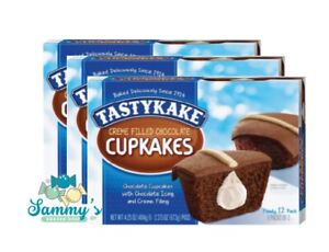 Tastykake Creme Filled Chocolate Cupcakes 3 Boxes