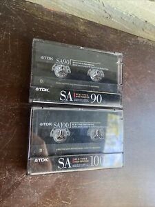 TDK SA-X00 Type II High Position Cassette Tape Never Used  Lot of 2 IEC 11