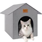 Outdoor Cat House, Outdoor Cat Shelter Feral Cat, Outside Waterproof Cat Hous...