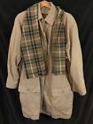 London Fog Limited Ed Women's Trench Coat Size 20 Taupe Removable Liner & Scarf