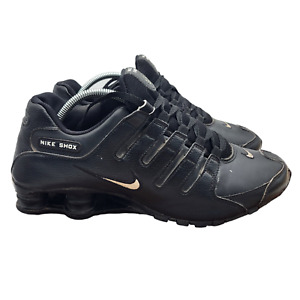 Nike Shox NZ Running Shoes Mens 10.5  Triple Black Leather  501524-091 Rare