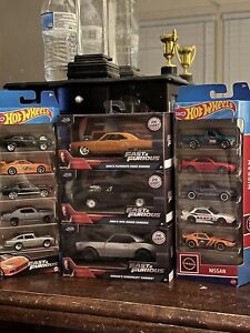 Hot Wheels 5 Car Lot  Fast And Furious Nissan And Lot Dom’s Plymouth, Charger