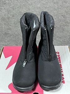 Toe Warmers Winter Boots  Womens Size 9 2W Magic Front Zip T07856 Ankle Black