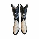 Men's genuine python snake skin cowboy boots exotic biker JToe Handcrafted