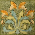 Art Nouveau Vintage Ceramic Tile Henry Richards Majolica Reproduction Fliese
