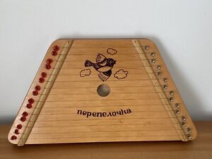 Dulcimer Wooden Lap Harp Nepenenoyka Musical Instrument Belarus with Music Cards