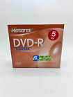 5 Pack Memorex DVD R Blank Media Discs 8x 4.7 GB 120 Minutes with Jewel Cases